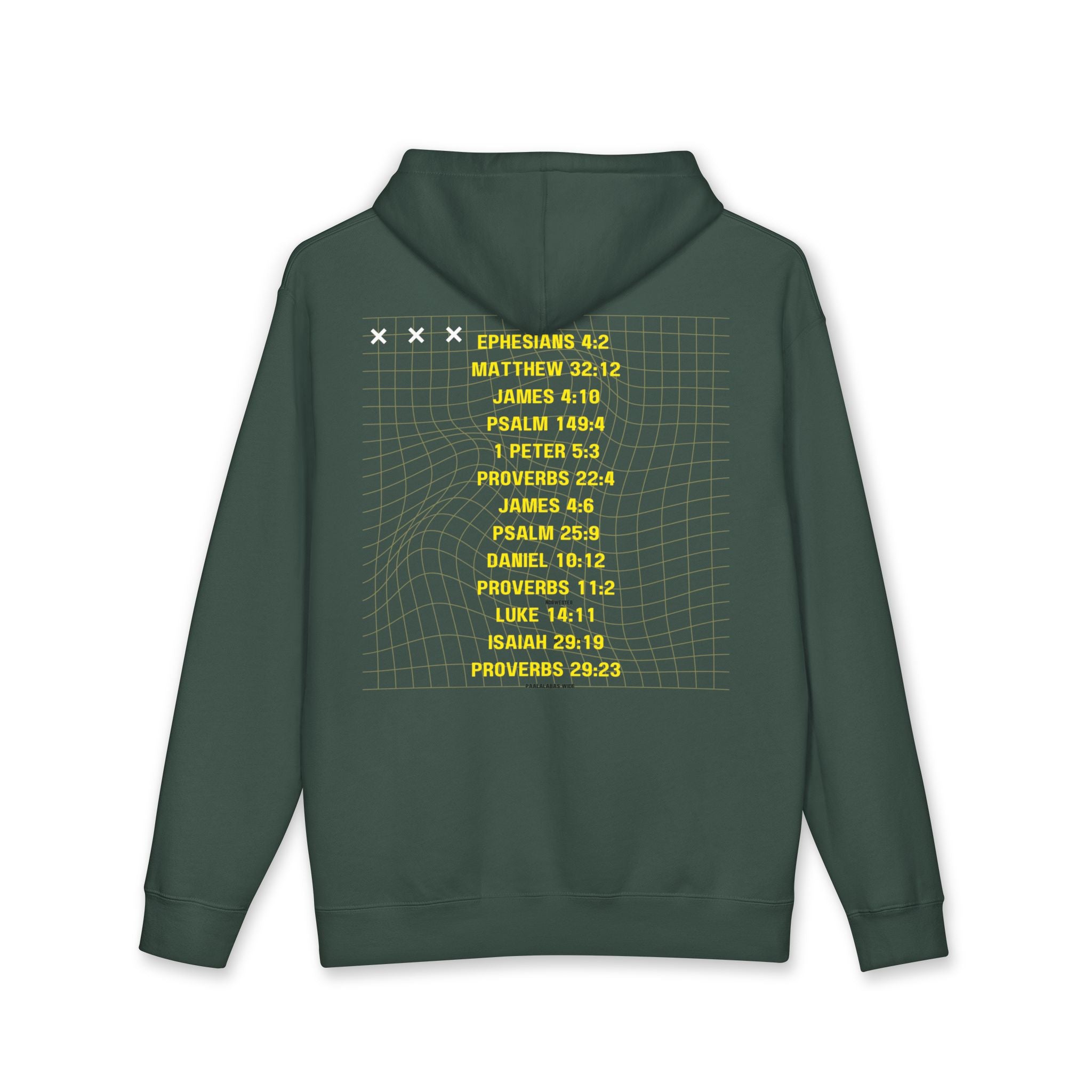 Hoodie — "Stay Humble" Minimal Christian Hoodie with Scripture List (Faith-Inspired Pullover)