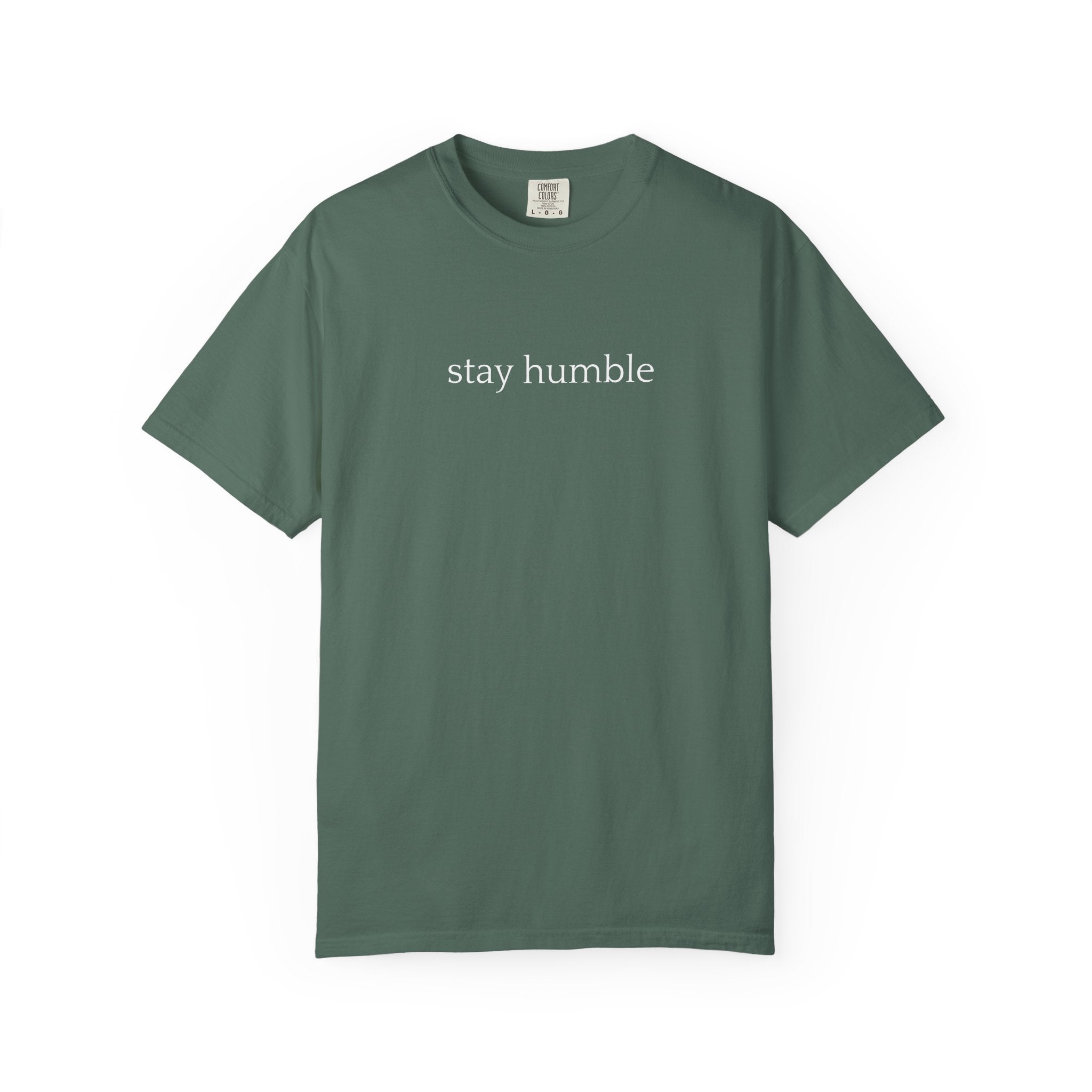 Stay Humble T-Shirt — Minimal Christian Scripture Bible Verse Back Design