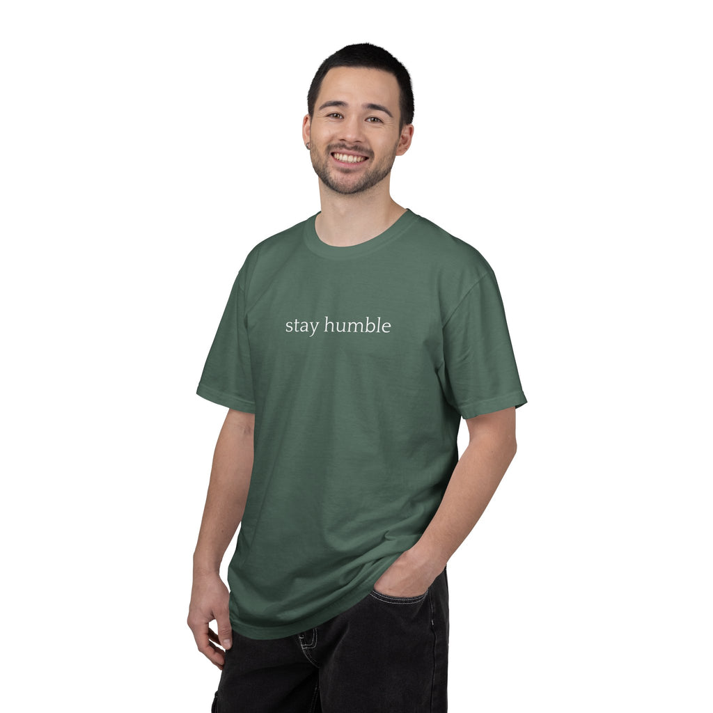 Stay Humble T-Shirt — Minimal Christian Scripture Bible Verse Back Design