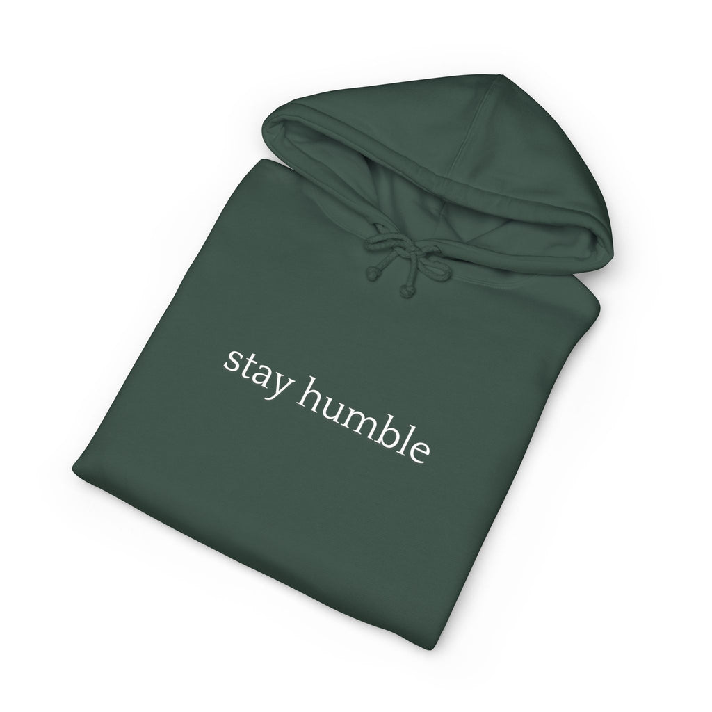 Hoodie — "Stay Humble" Minimal Christian Hoodie with Scripture List (Faith-Inspired Pullover)