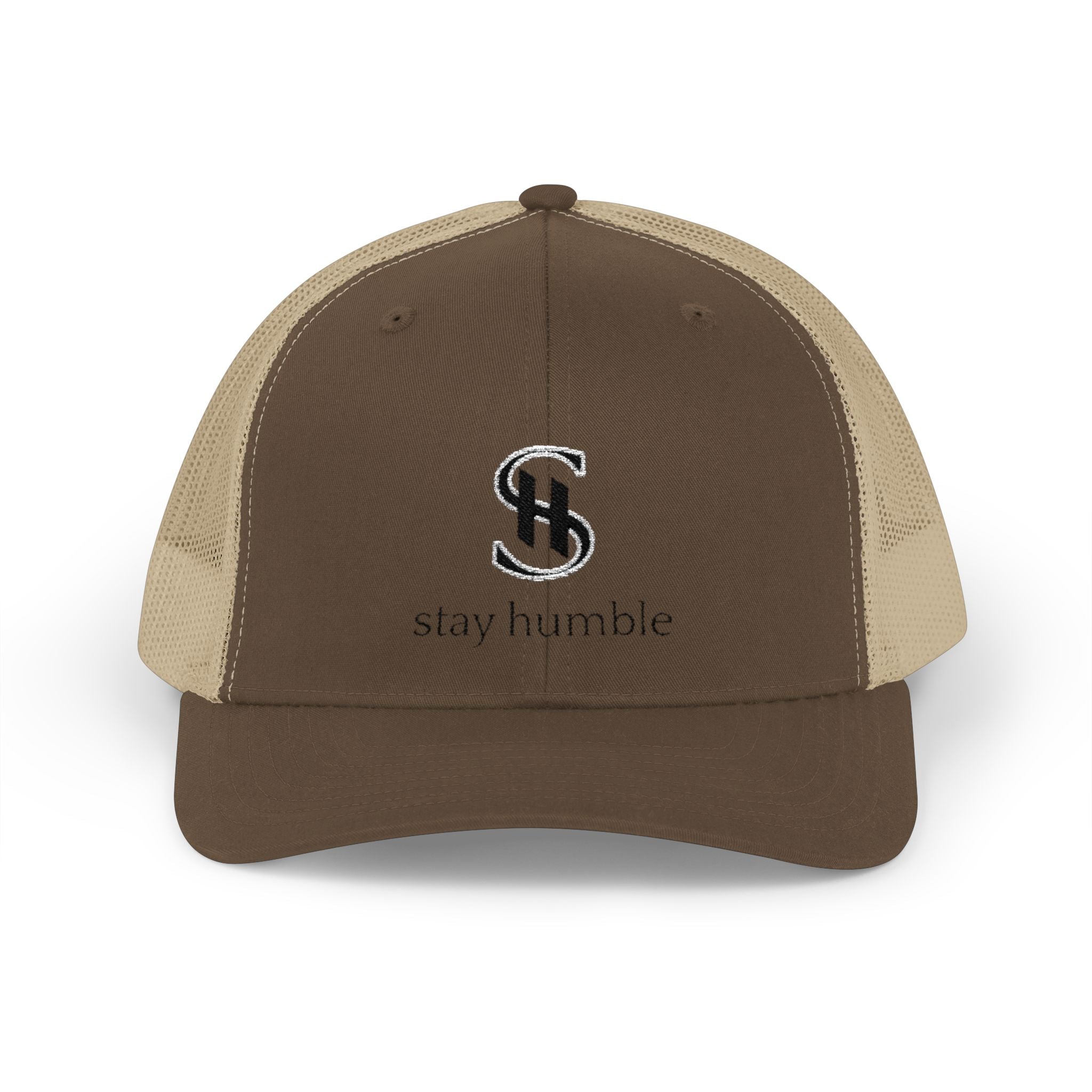 Stay Humble Snapback Trucker Cap – Minimal Logo Mesh Hat