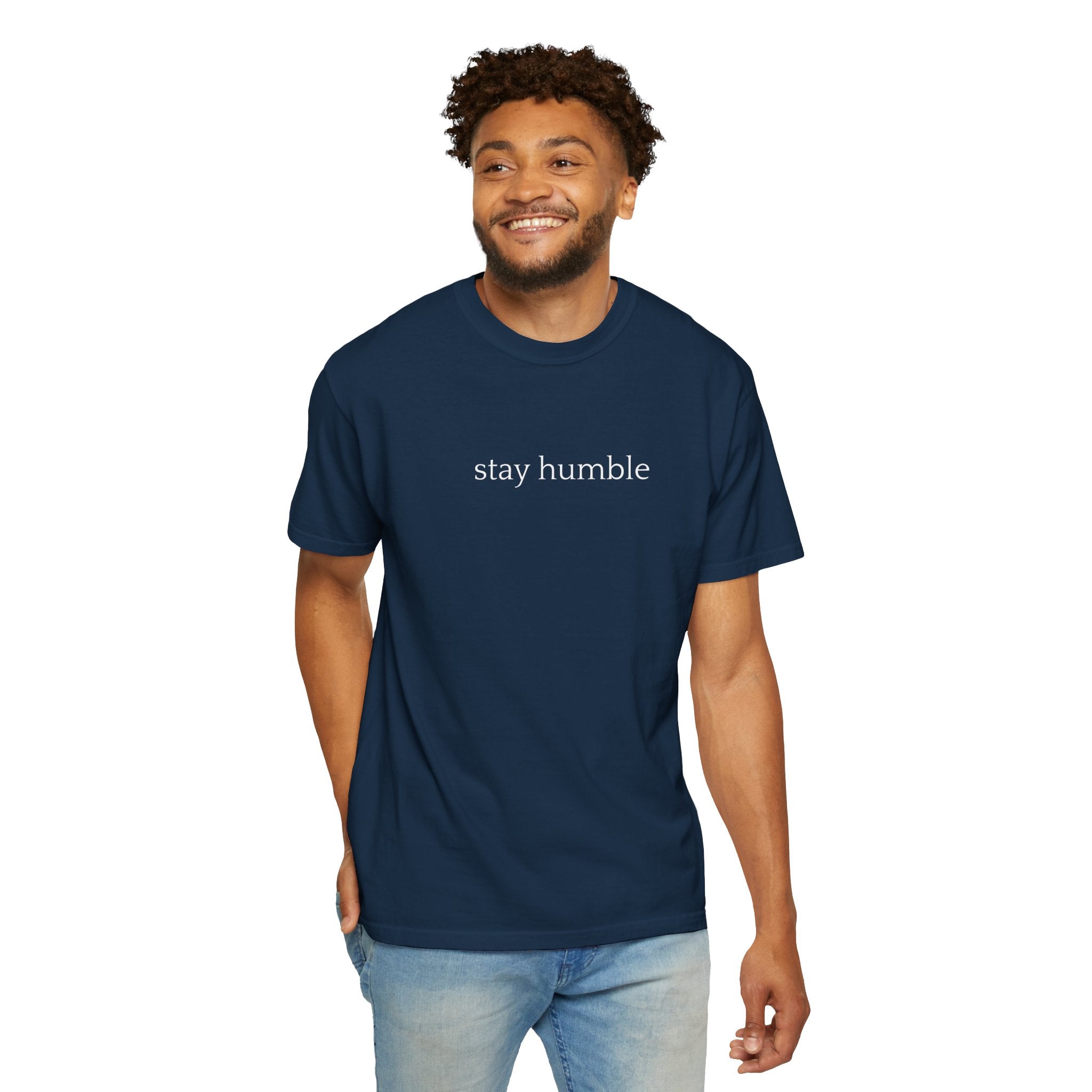 Stay Humble T-Shirt — Minimal Christian Scripture Bible Verse Back Design