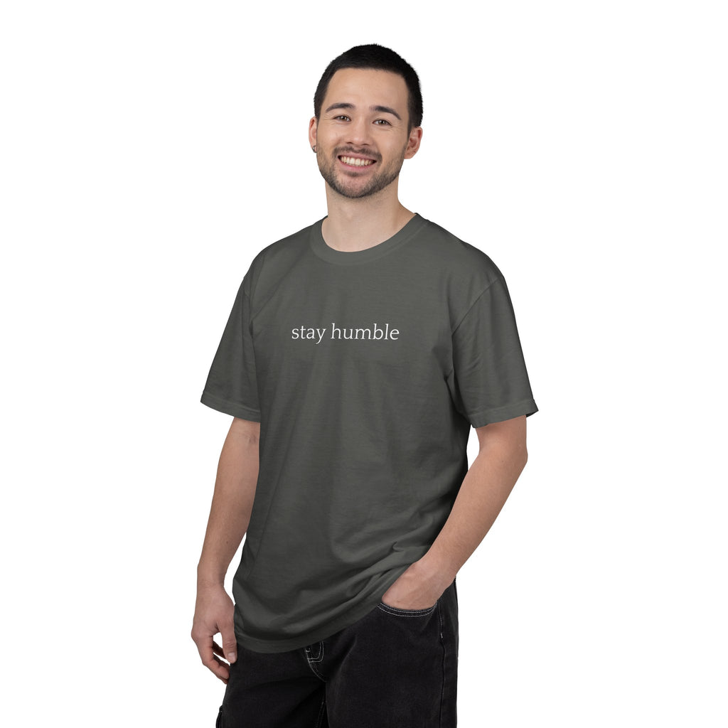Stay Humble T-Shirt — Minimal Christian Scripture Bible Verse Back Design