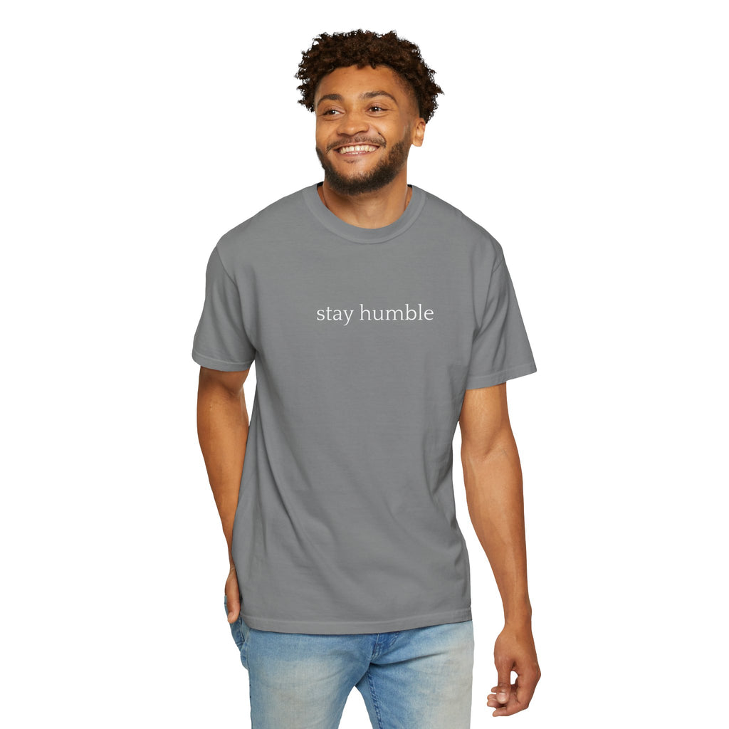 Stay Humble T-Shirt — Minimal Christian Scripture Bible Verse Back Design