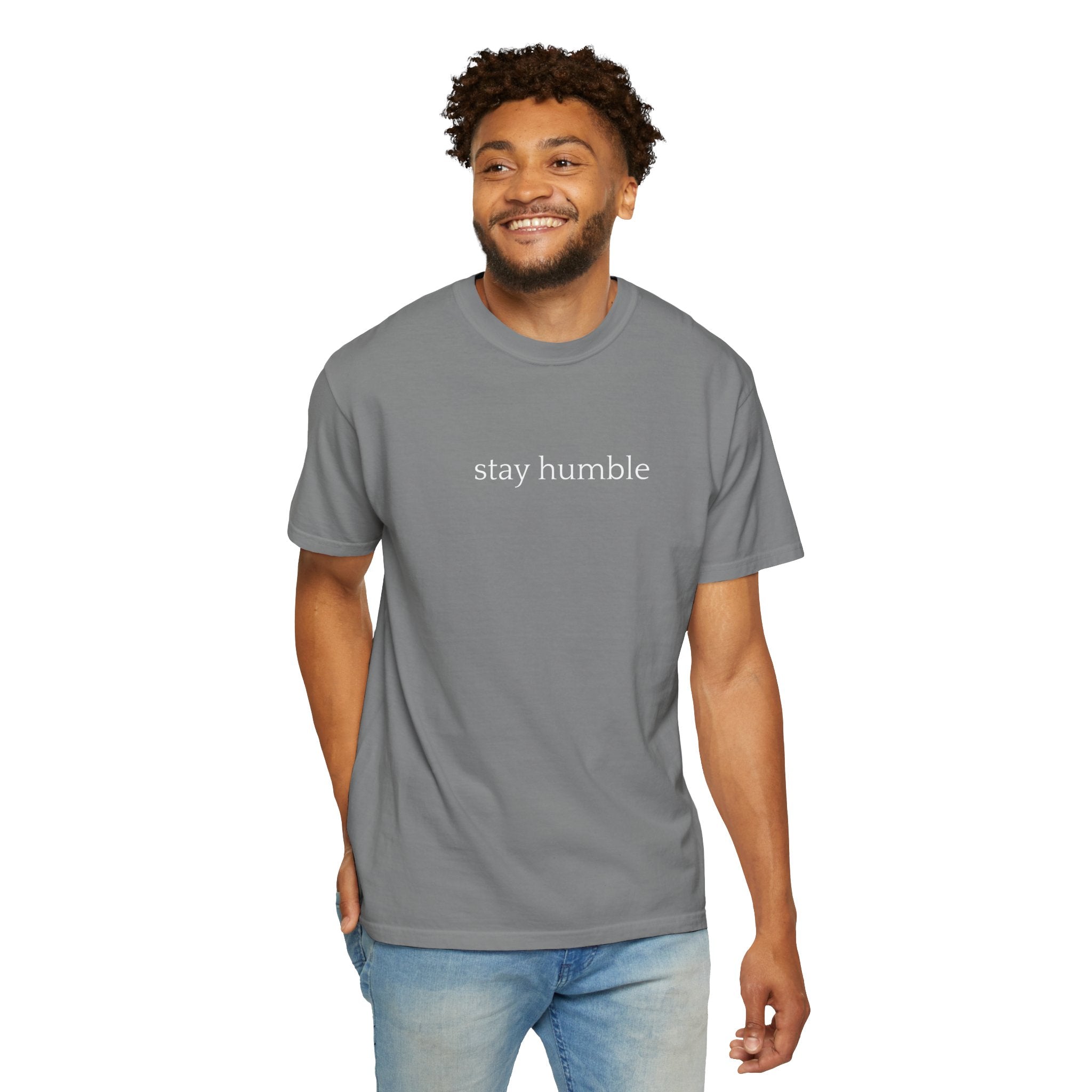 Stay Humble T-Shirt — Minimal Christian Scripture Bible Verse Back Design