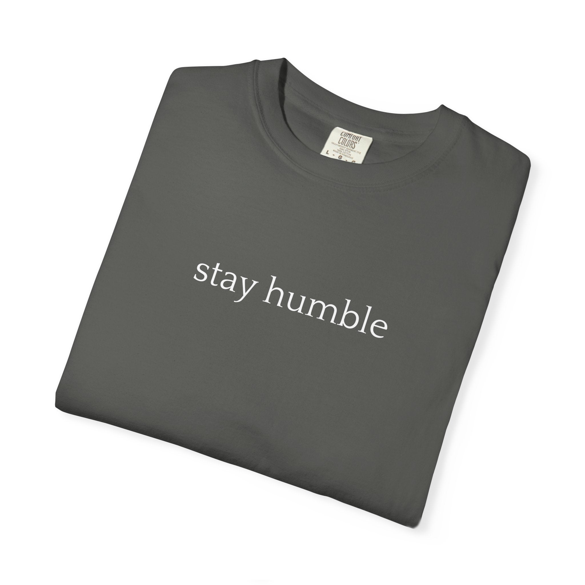 Stay Humble T-Shirt — Minimal Christian Scripture Bible Verse Back Design