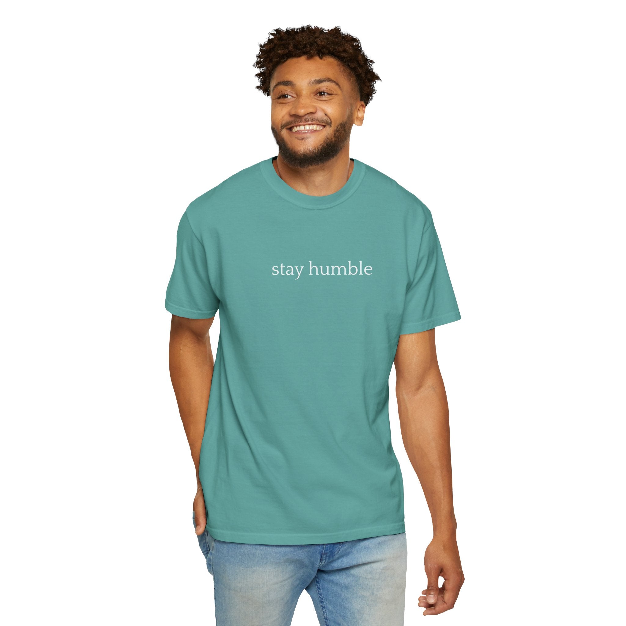 Stay Humble T-Shirt — Minimal Christian Scripture Bible Verse Back Design